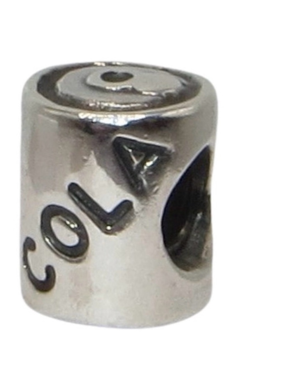 Pandora Silver 'Cola' Barrel Charm
